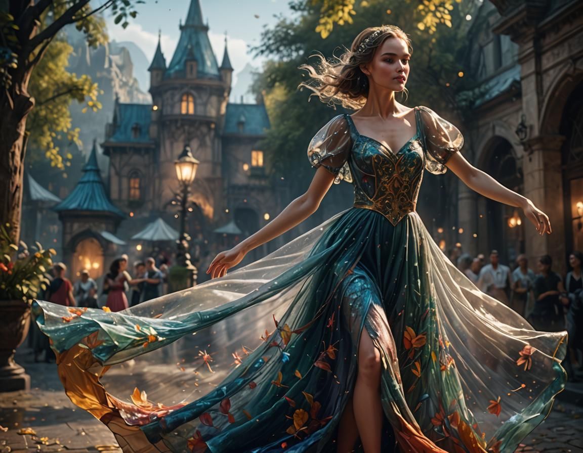 Charming Girl's Dance in Fantasy Concept Art