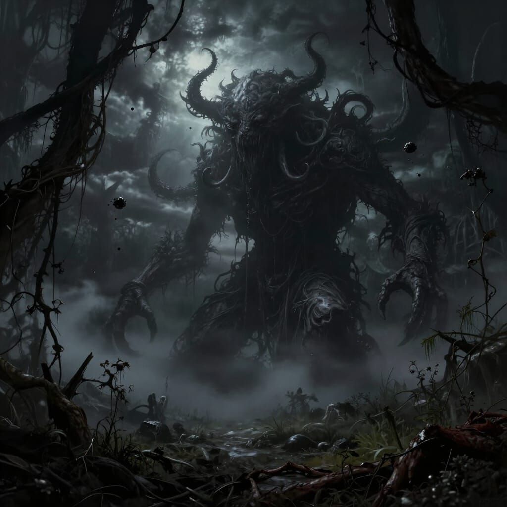 Dark Fantasy Dimension in Chiaroscuro Style