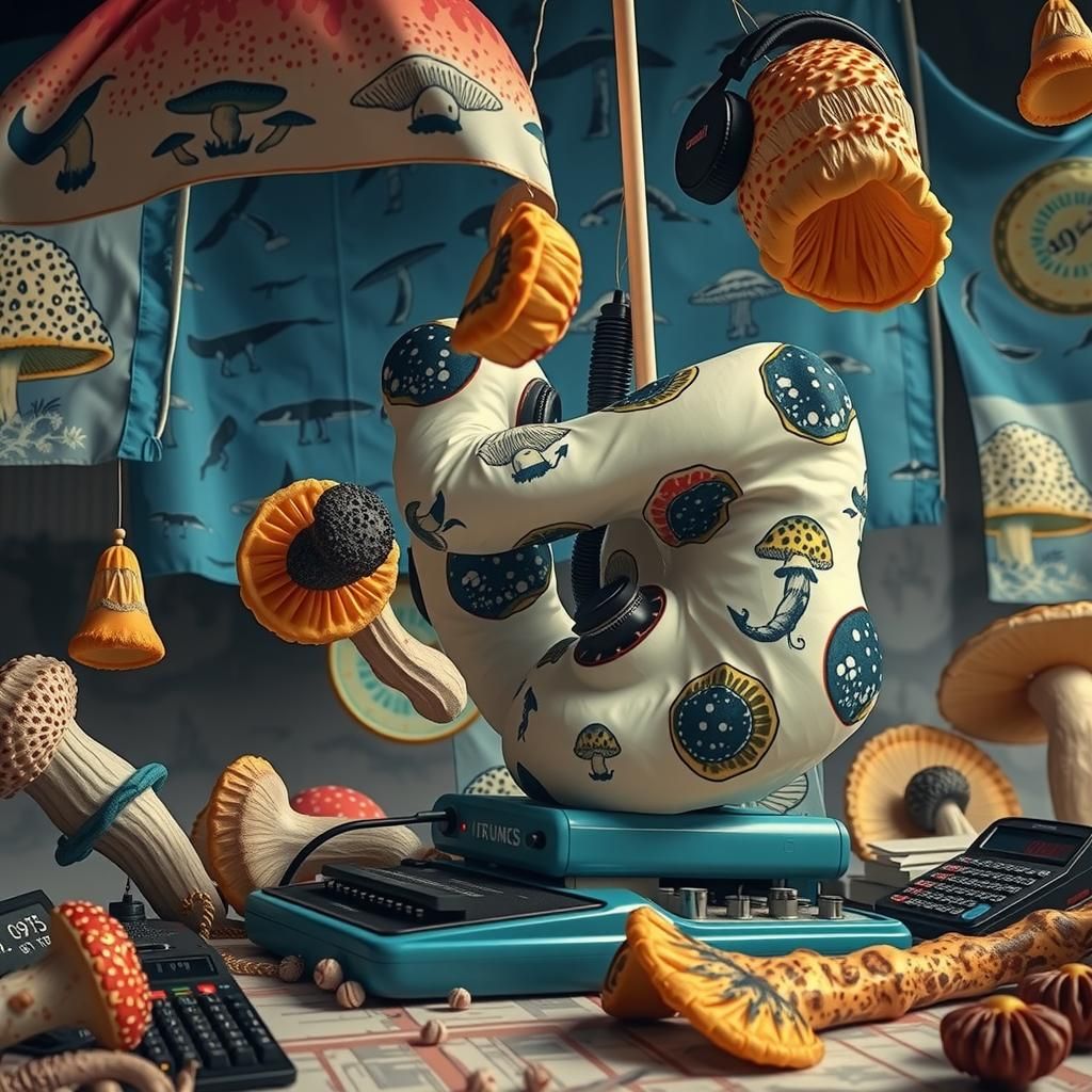 Whimsical Mushroom Convention with Gum Bureaucrat