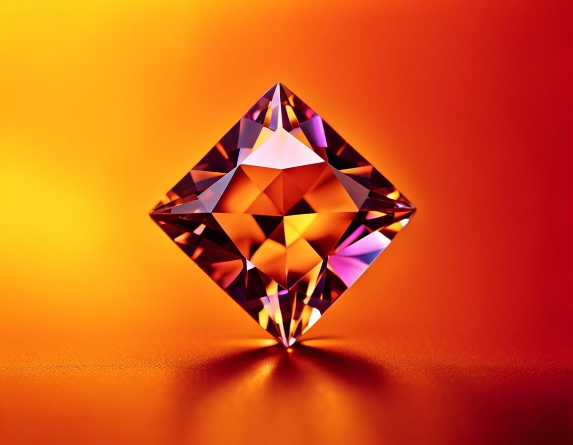 Magnificent Square Gemstone with Stellar Field