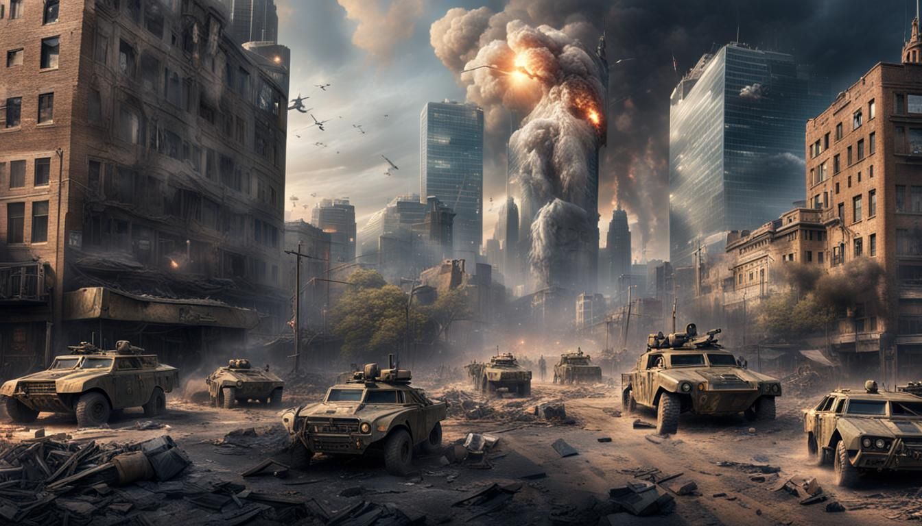 United States Civil War 2025: Epic Digital Painting