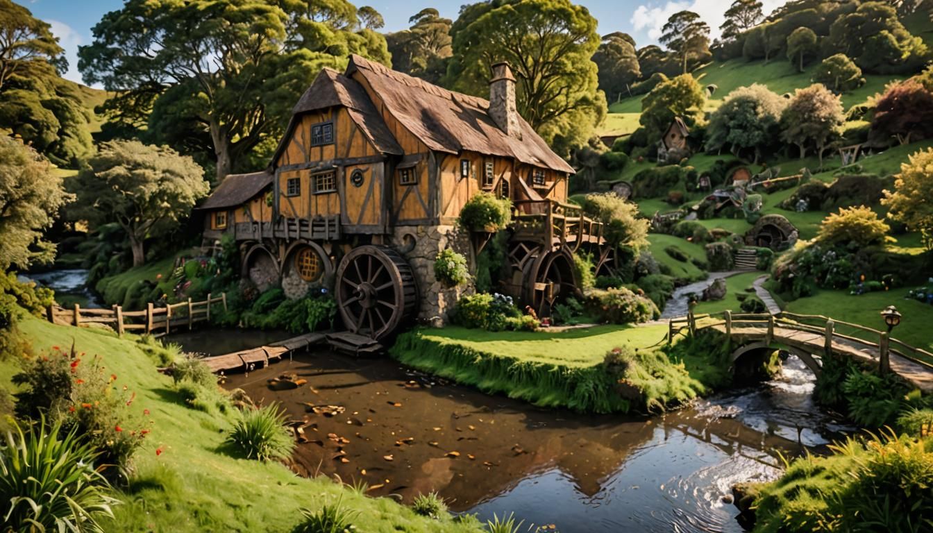 Charming Old Mill in Hobbiton: Professional Photography
