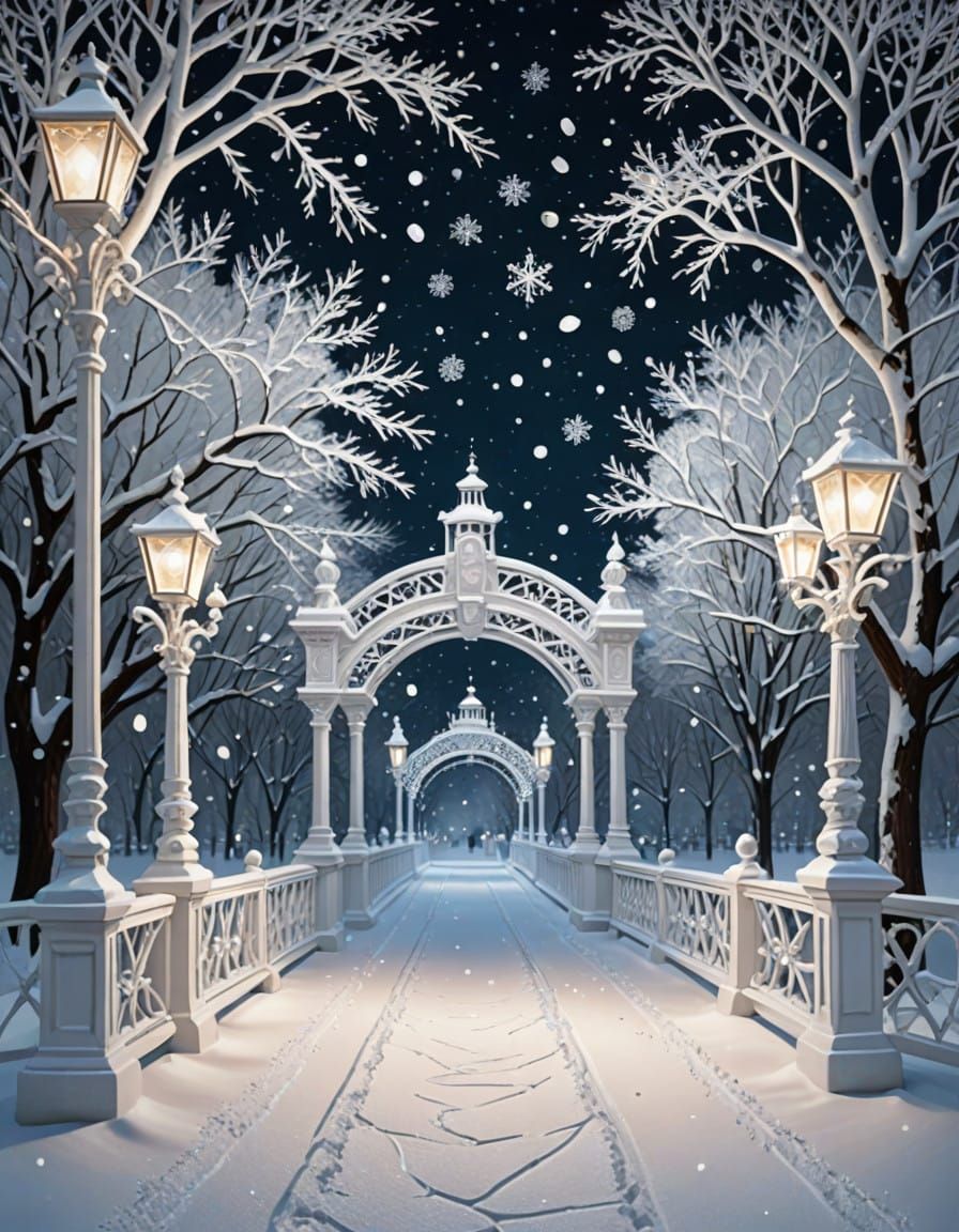 Winter Wonderland Bridge in Stunning Detail