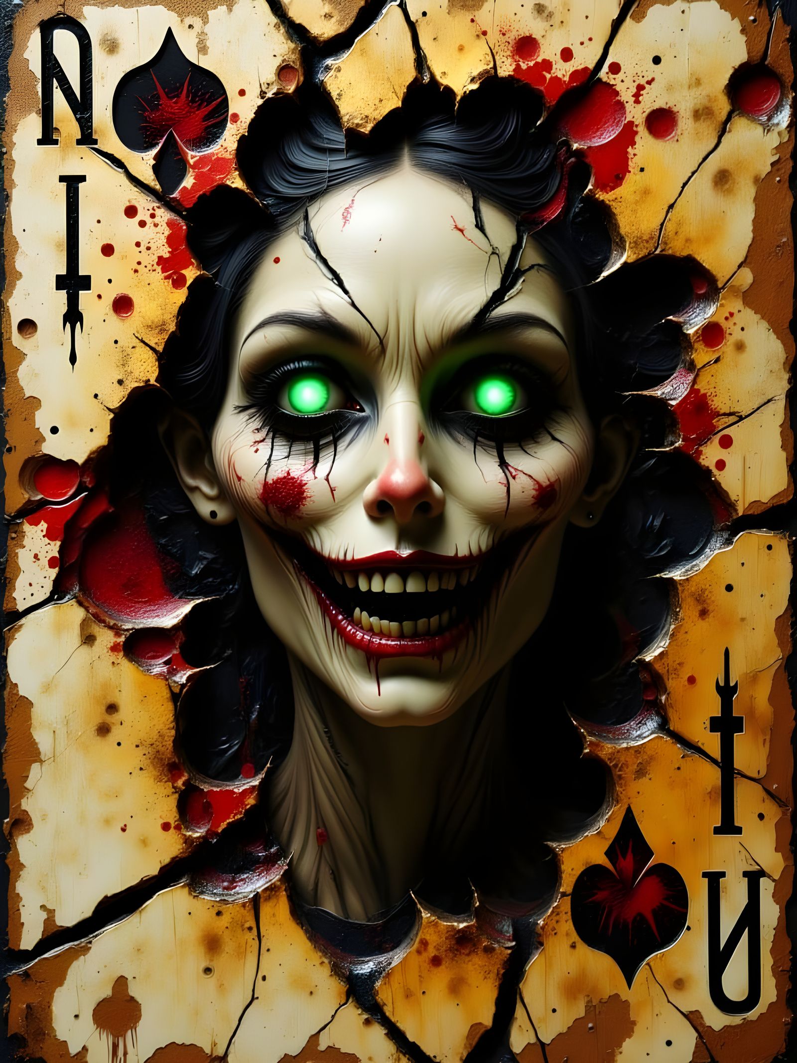 Mysterious Fortune Teller Emerges from Shattered Poker Card ...