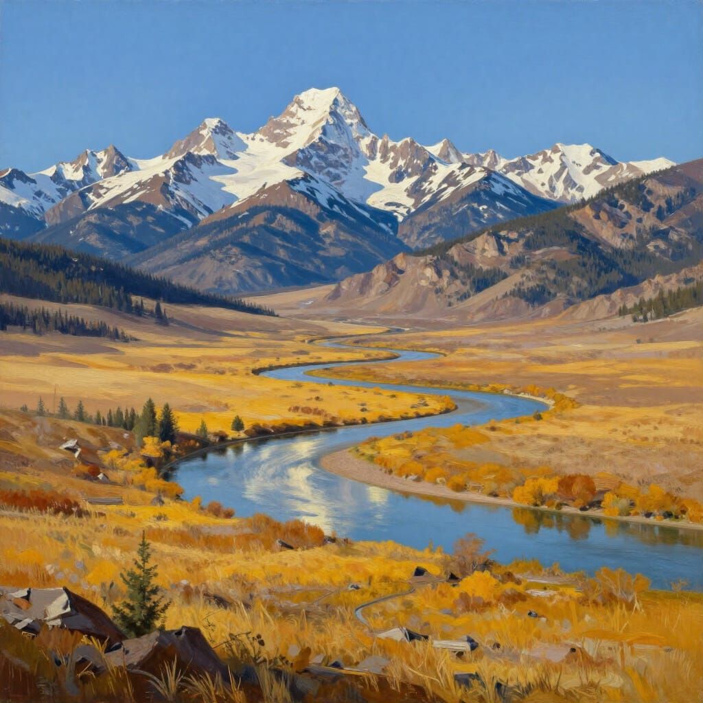 Montana Landscape Vista Near Yellowstone National Park