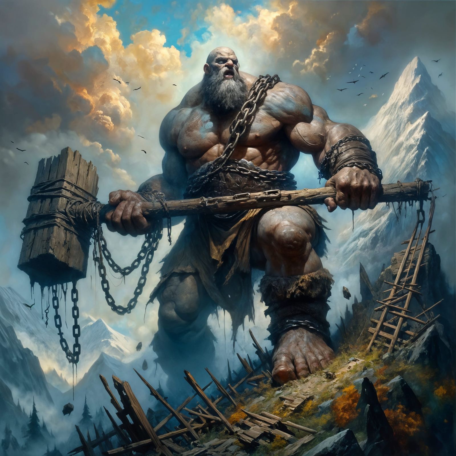 Gothic Hill Giant Defies Fate in Rathvarian Hills