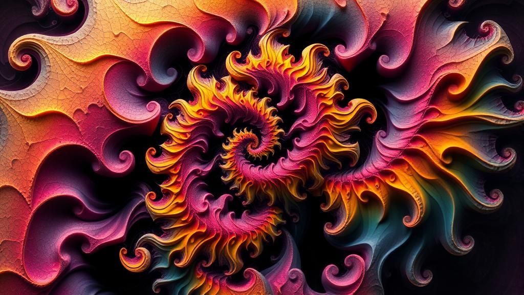 Intricate Fractal Pattern in Biomechanical Style