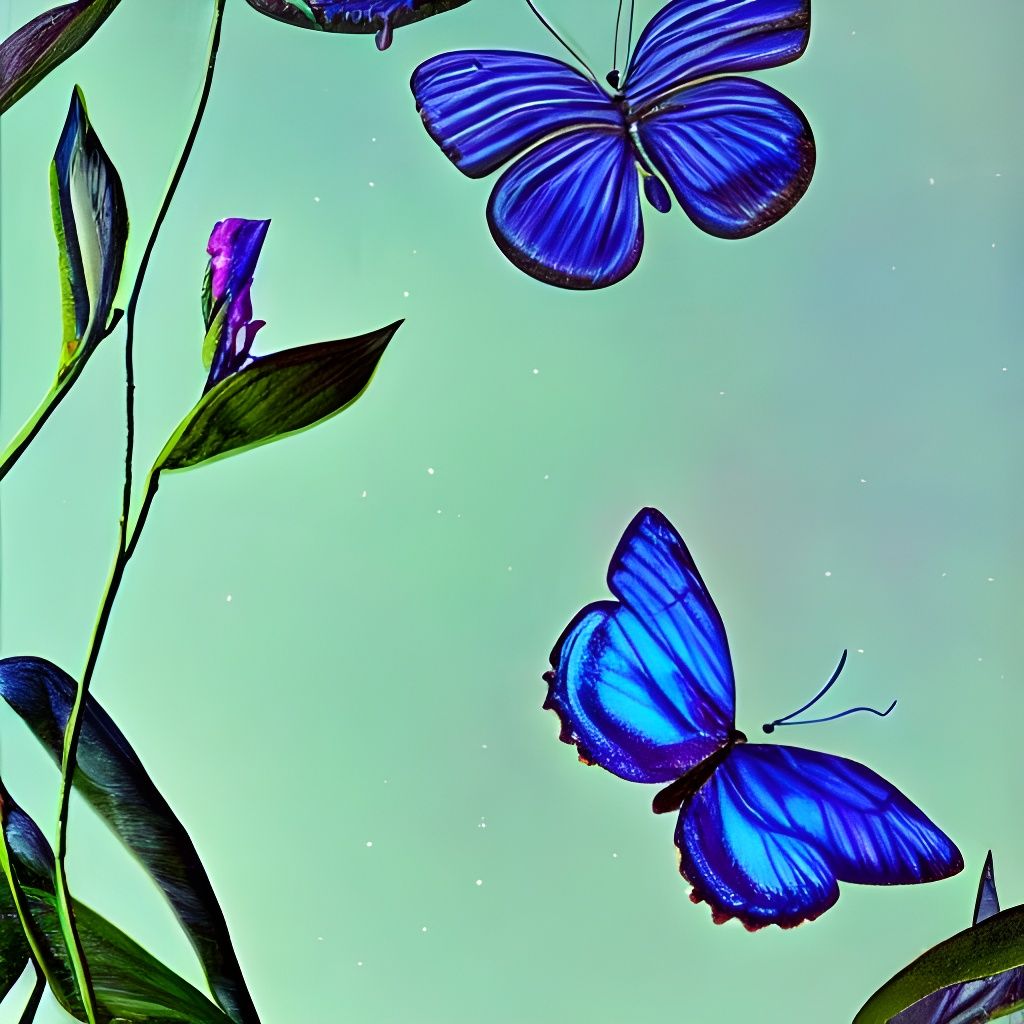 Iridescent Butterflies Create an Illusion in Treetops