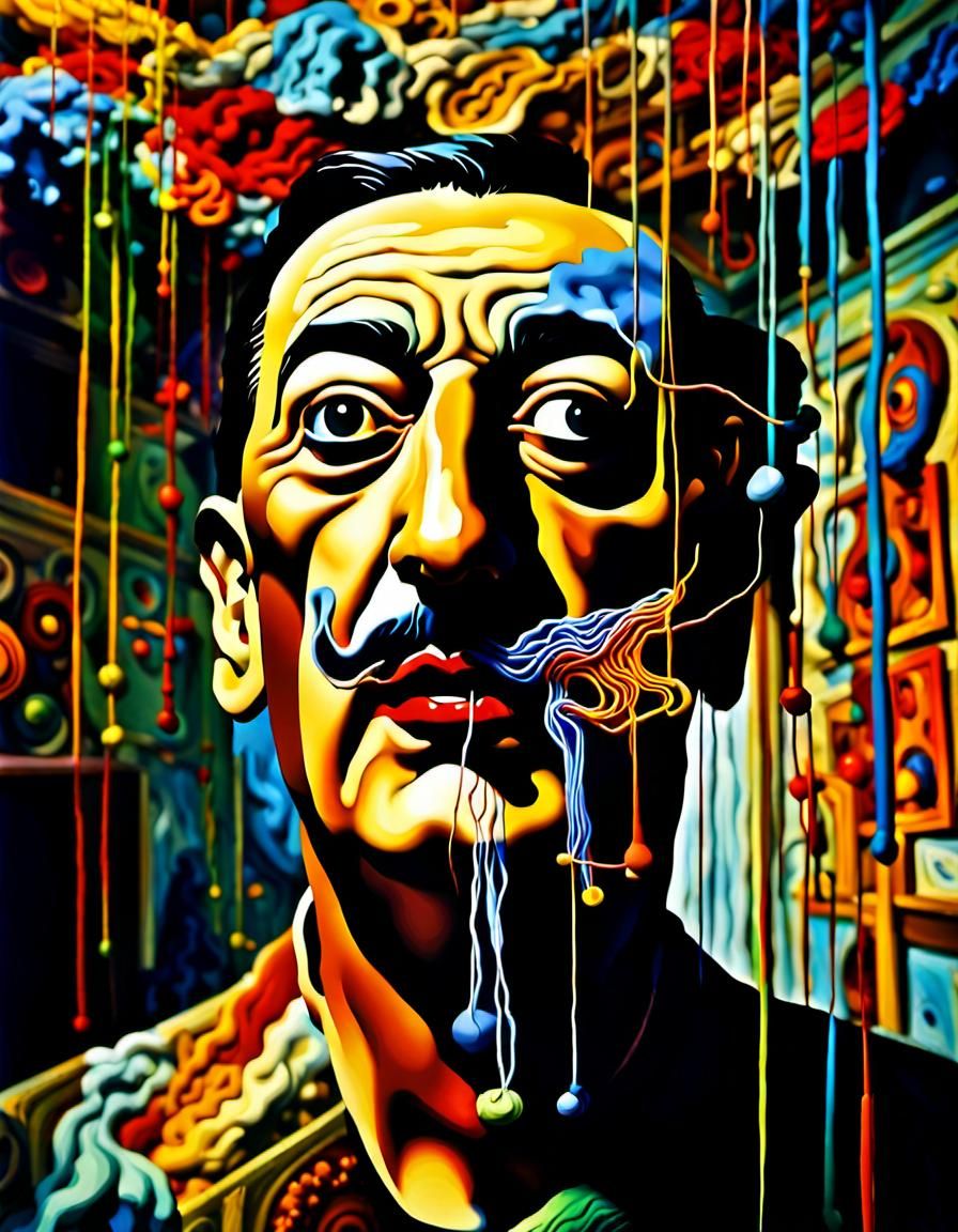 Surreal Man with Thread, Fauvist Expressionism