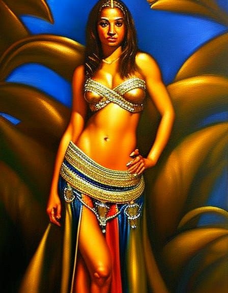 Sheena, Queen of the Jungle, in Oil Painting Style