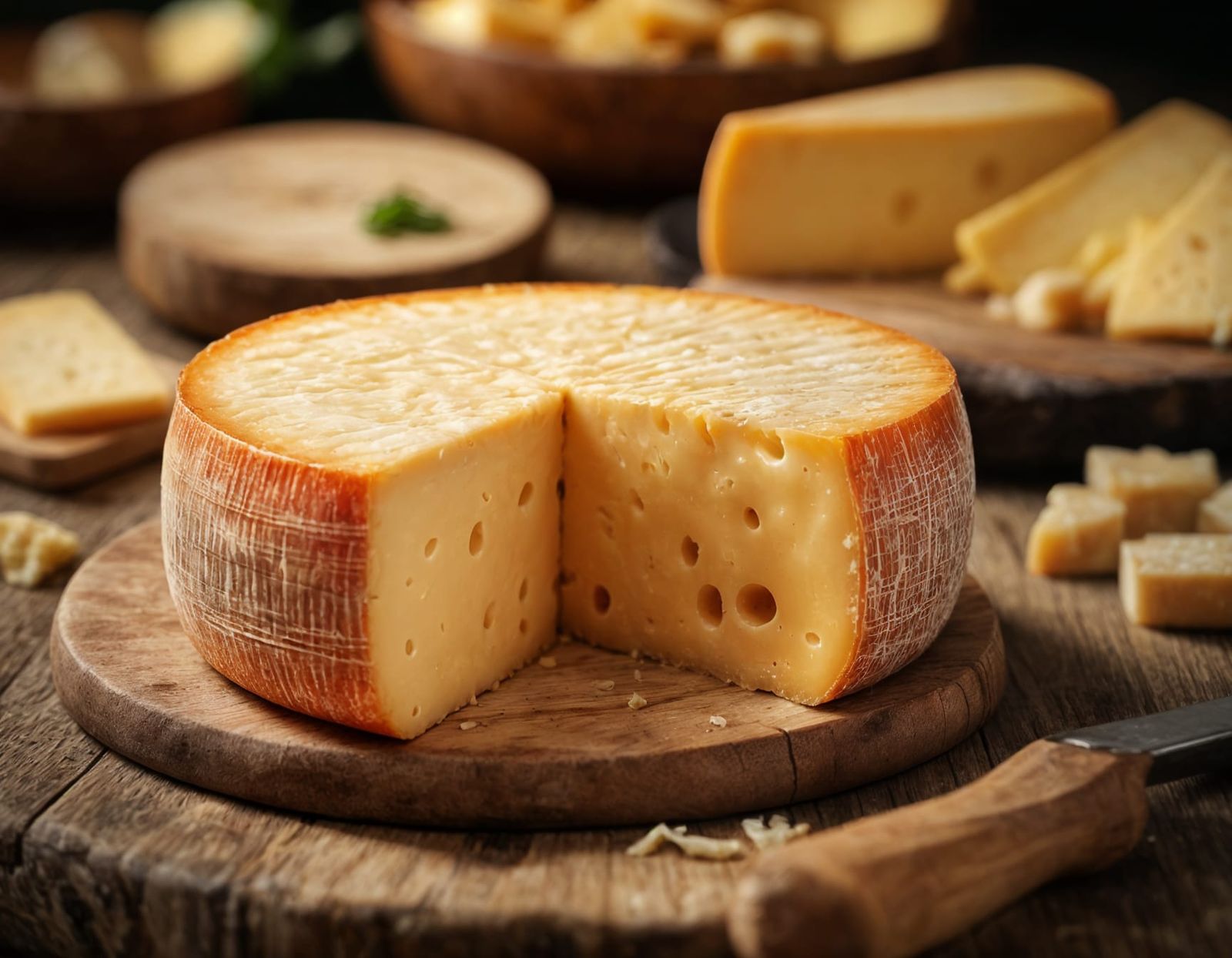 Photorealistic Manchego Cheese Still Life