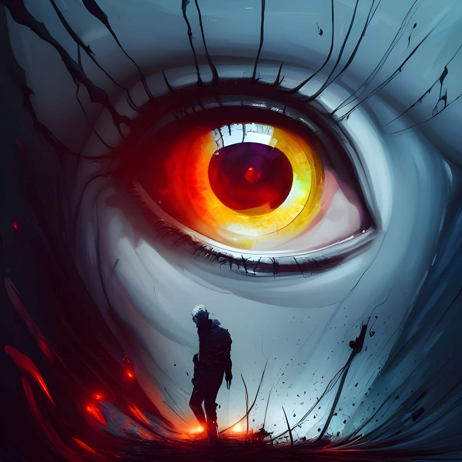Terrifying Eye of the Storm in Speedpaint Style