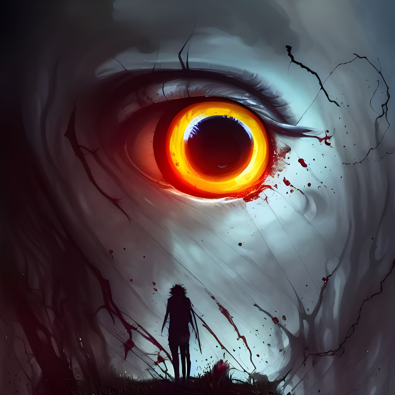 Terrifying Eye of the Storm: Speedpaint Horror Art