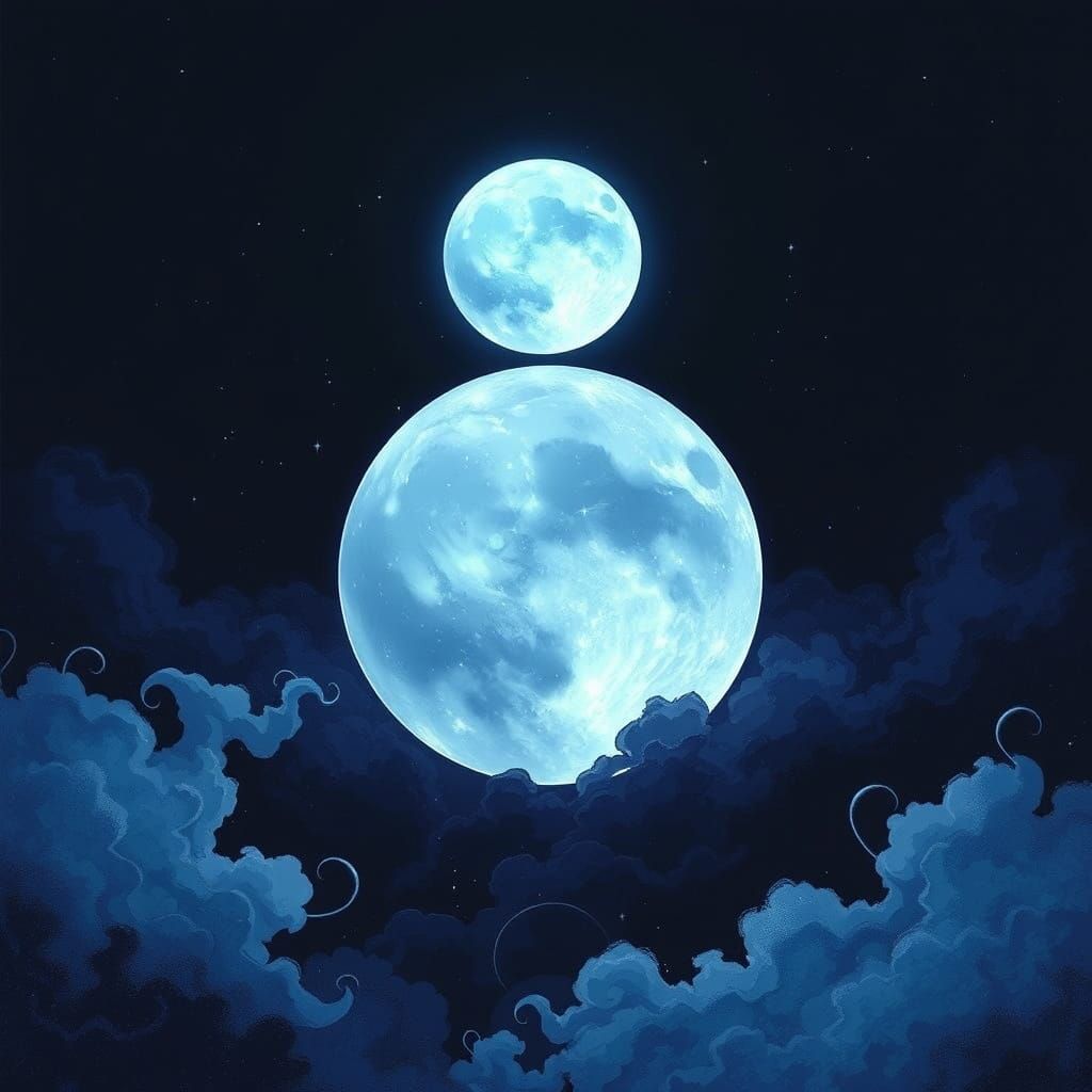 Ethereal Moonlit Scene in a Dreamy, Symbolic Style