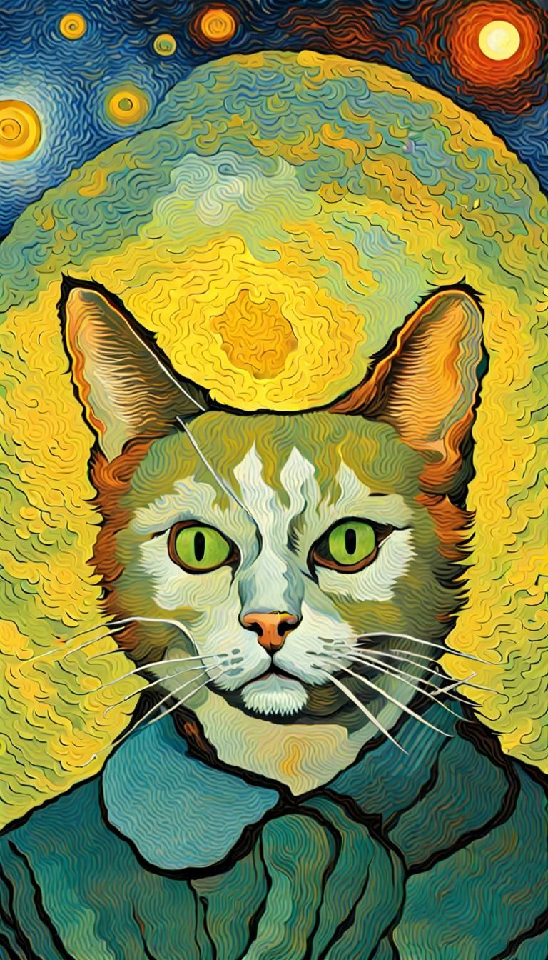 Cat's Eye Nebula in Van Gogh Style