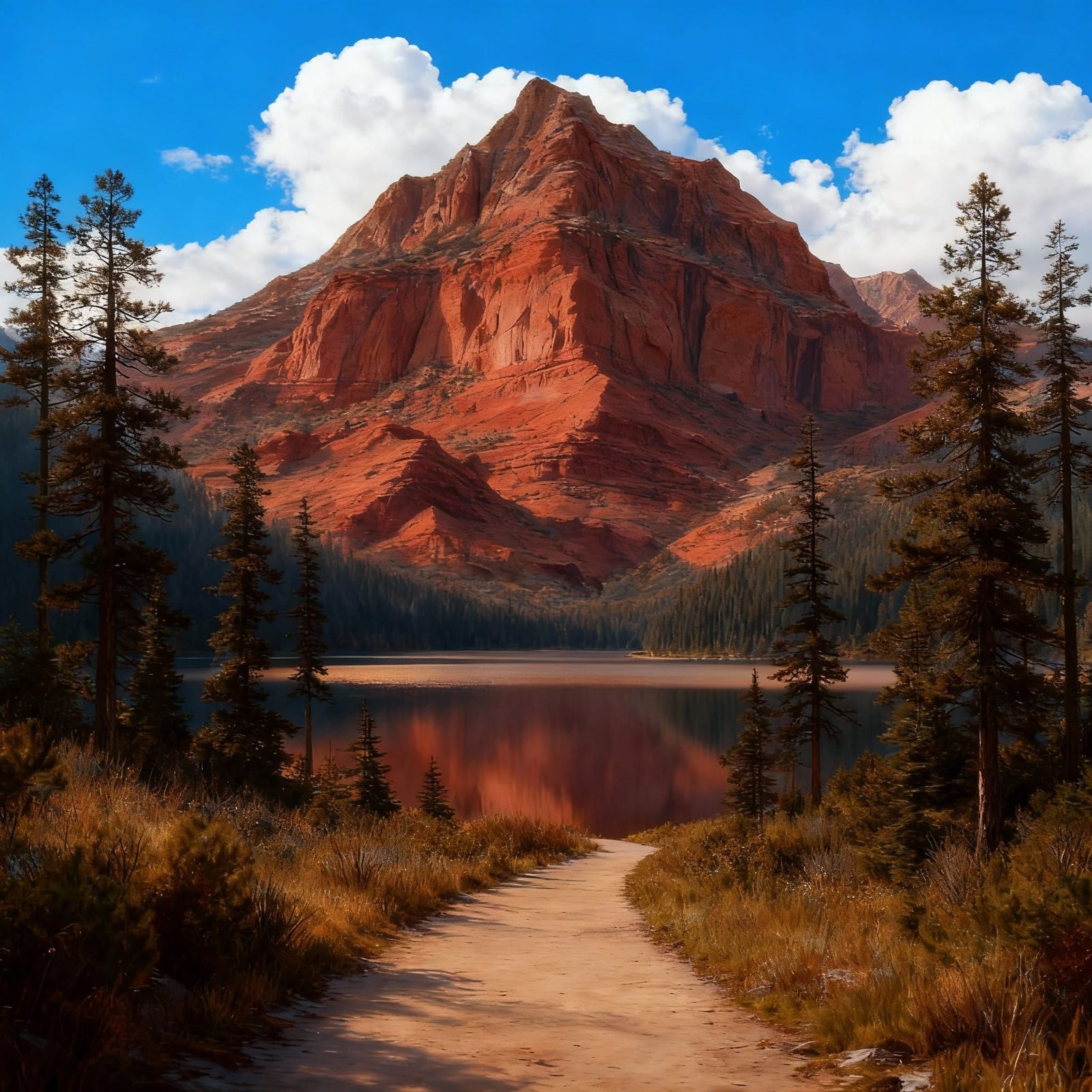 Majestic Snow Mountain Oil Painting