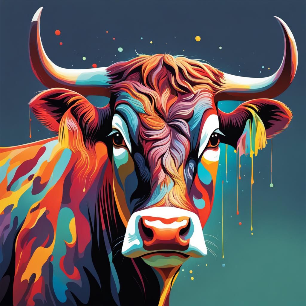 Hyperrealistic Cow Bull Owl Hybrid: Concept Art