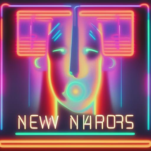 Neon Neural Pathways in Synthwave Style