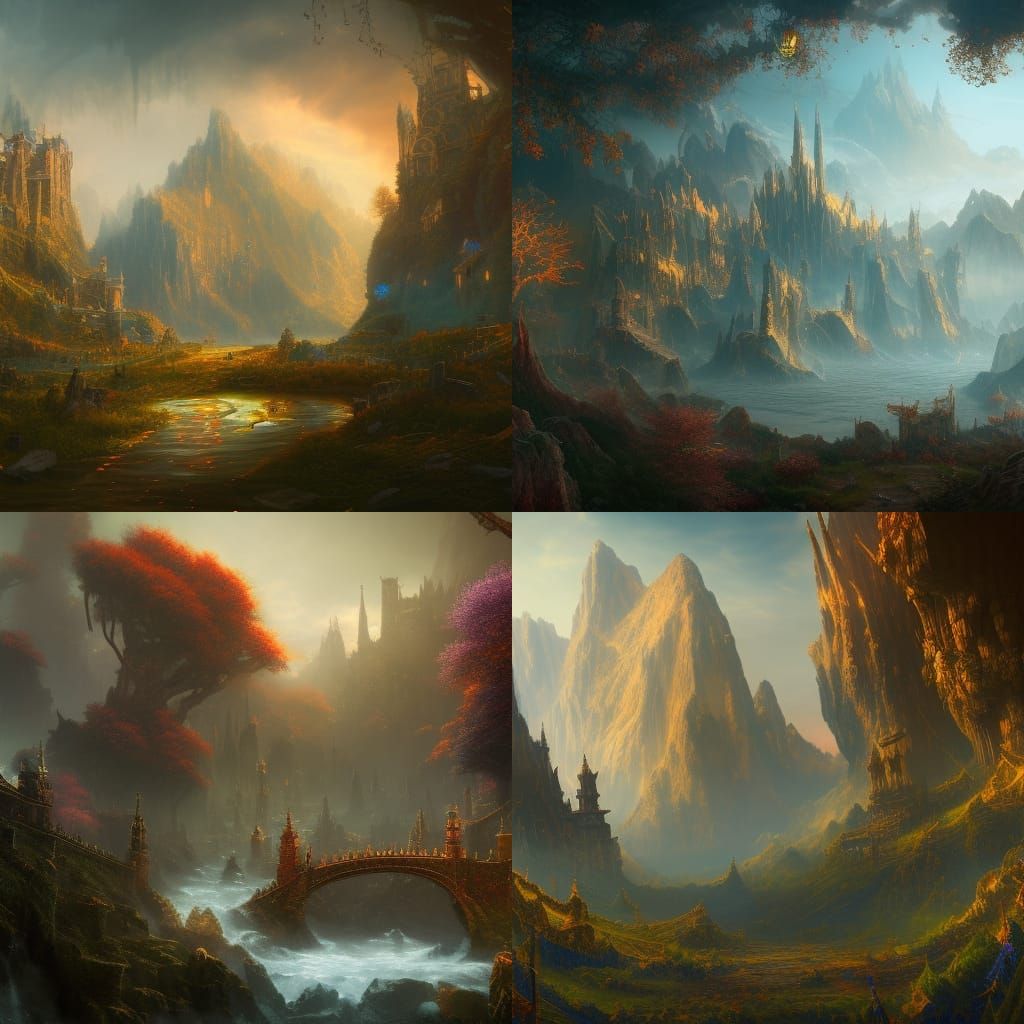 Fantastical Matte Painting with Deep Color