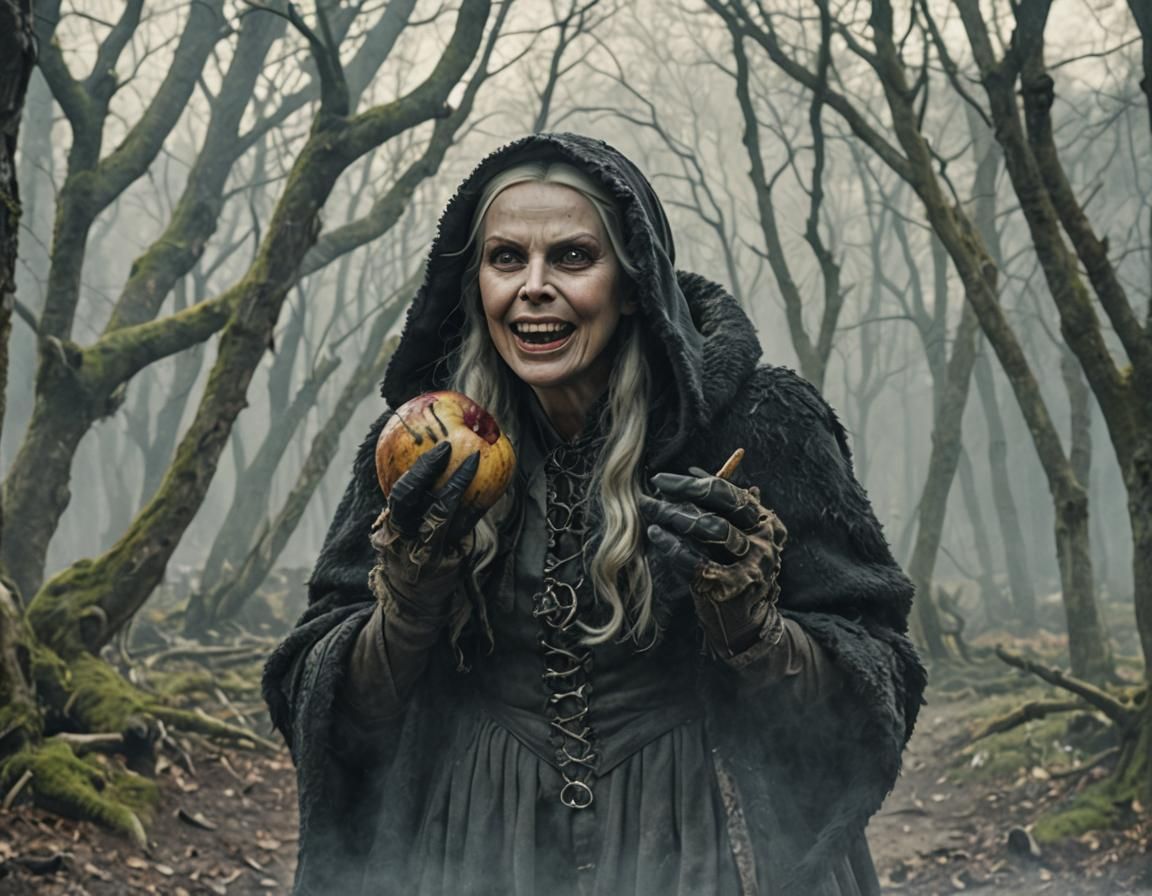 Charlize Theron as Snow White Hag: Realistic Film Still