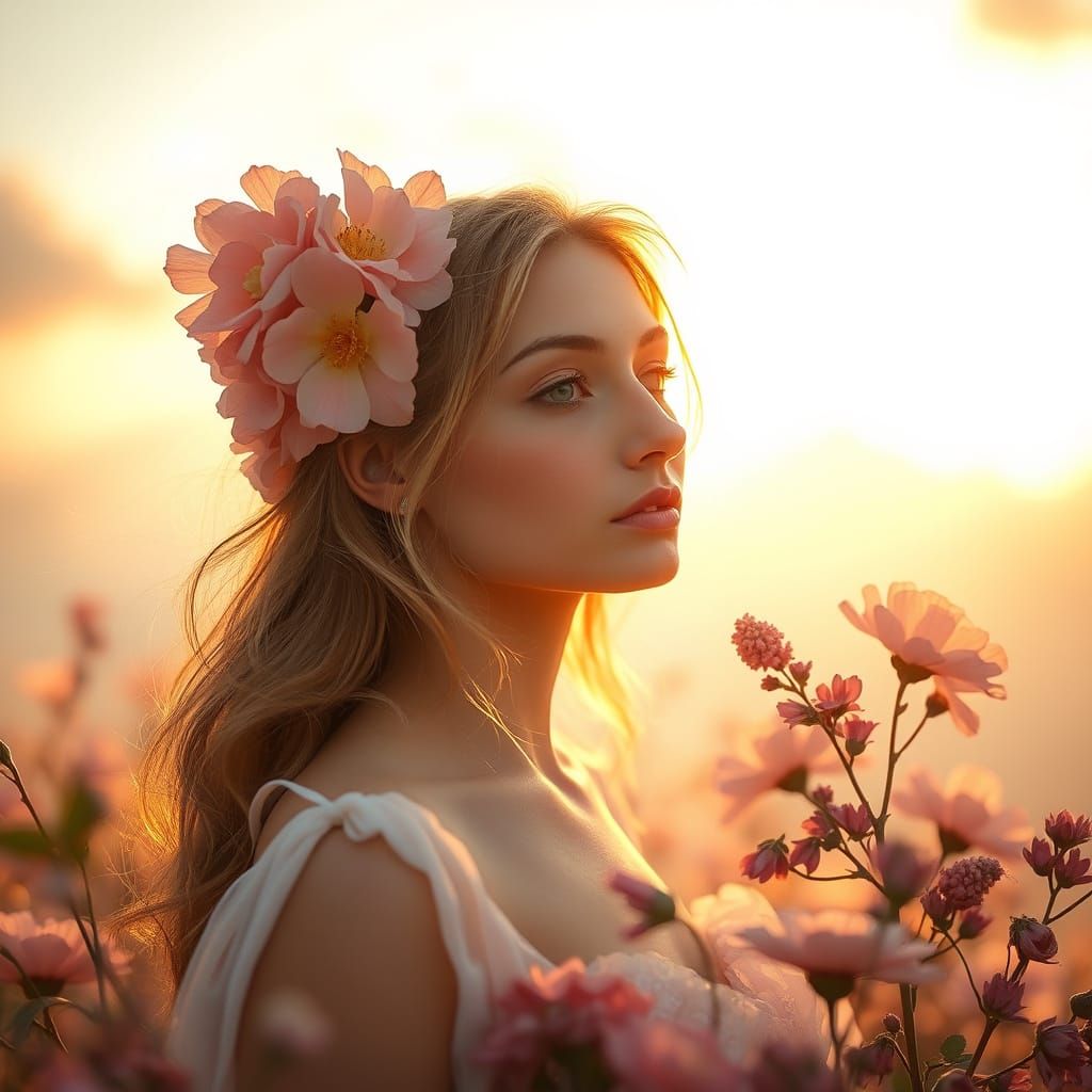 Ethereal Beauty in Warm Golden Light