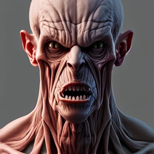 Hyperrealistic Biopunk Portrait in 3D Shading