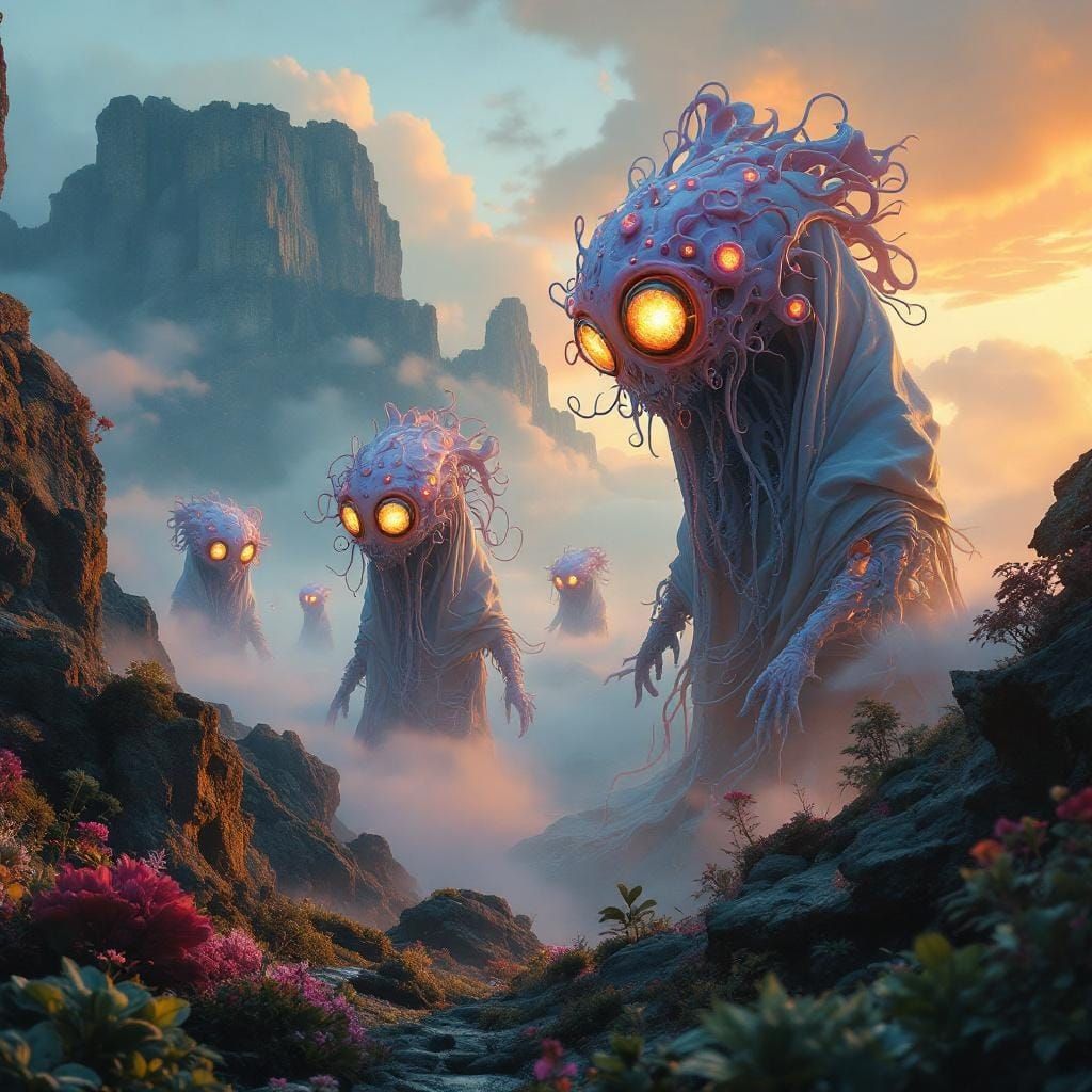 Surreal Strangeland Entities in Dadaist Style