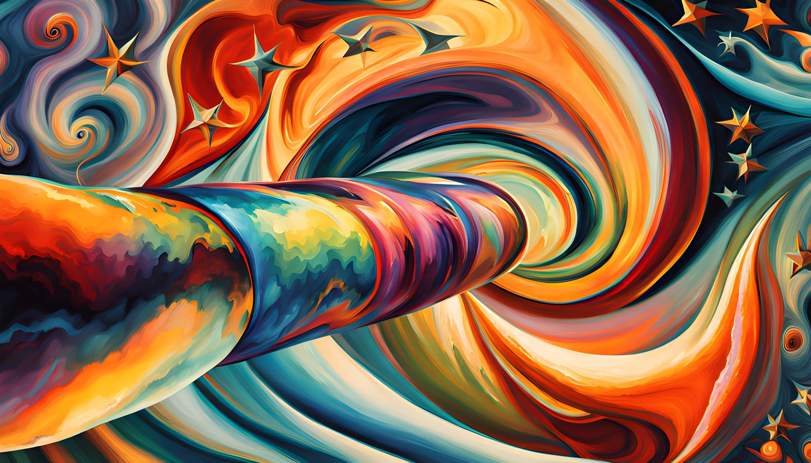 Vibrant Cosmic Cylinder in Motion