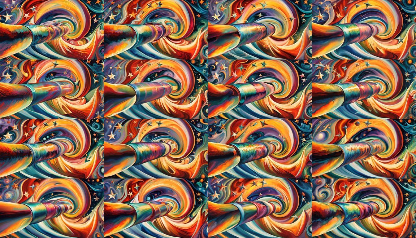 Cosmic Odyssey in Vibrant Oil