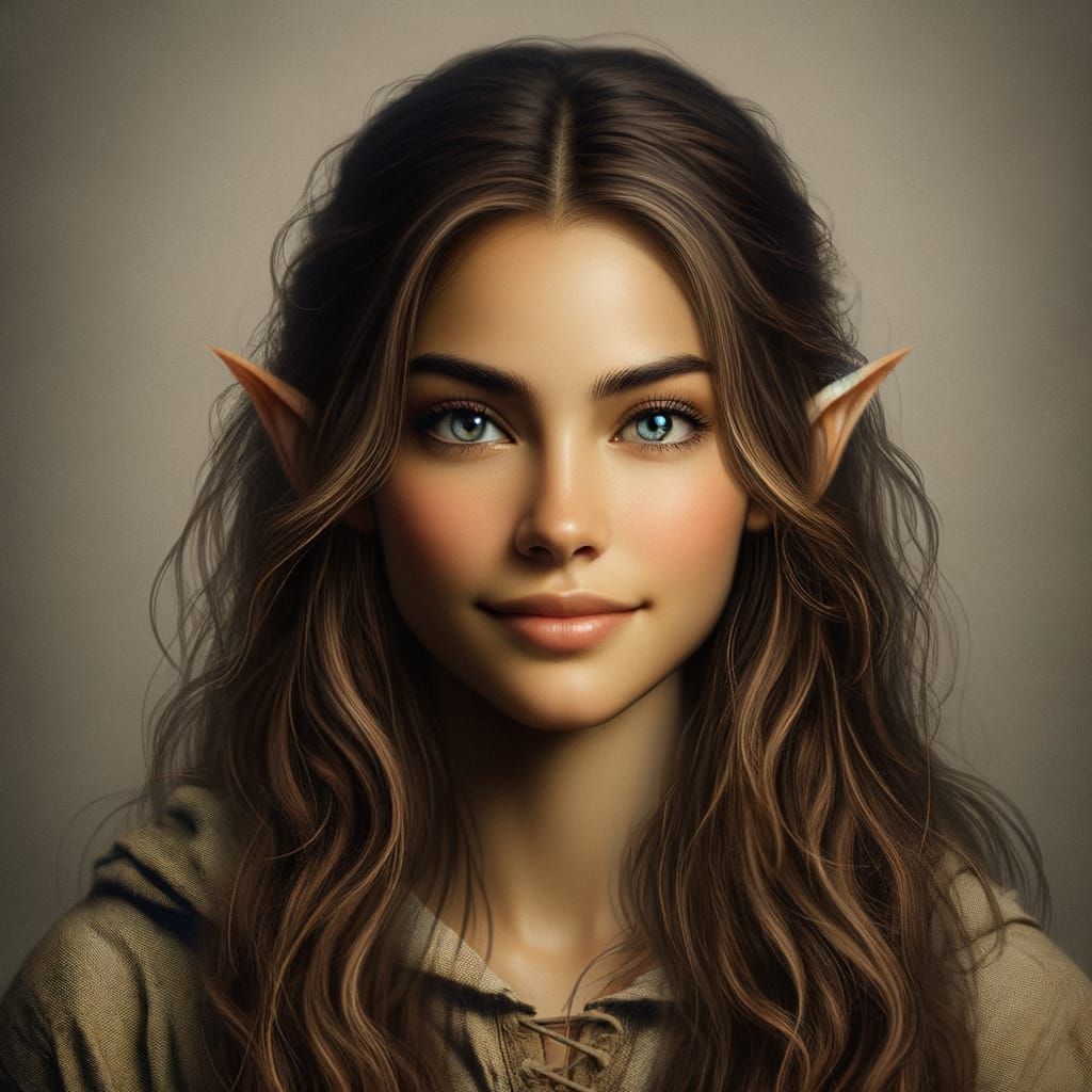 Hispanic Elf Rogue with Knowing Smile