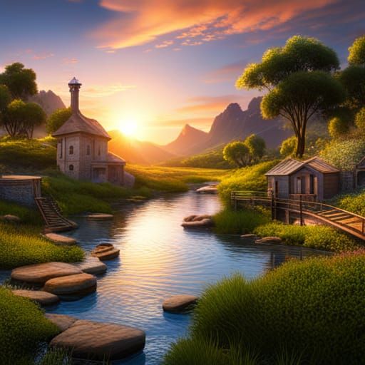 Fantastical Musical Notes in Deep Color