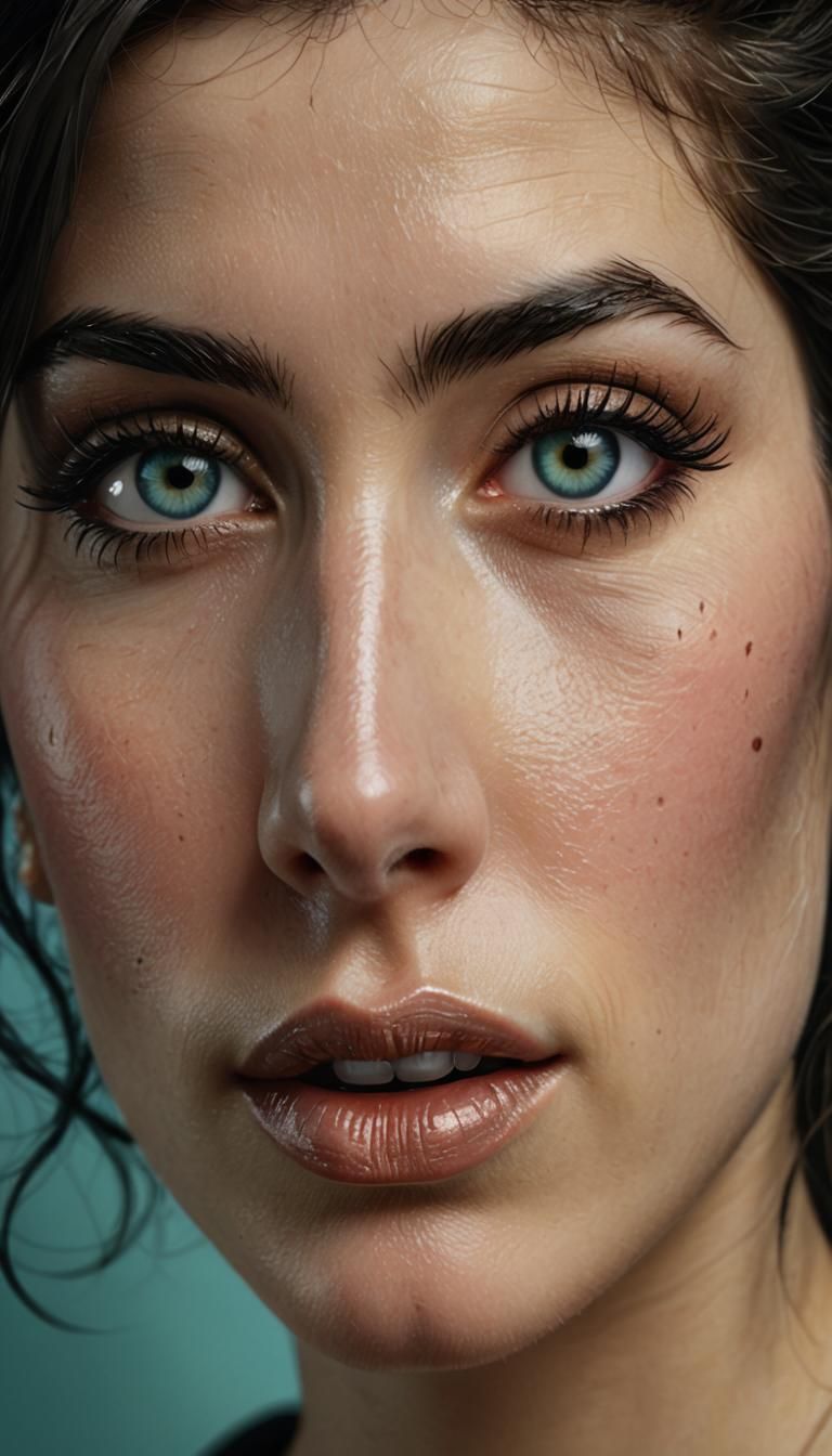 Ethereal Woman Portrait in Hyperrealistic Style