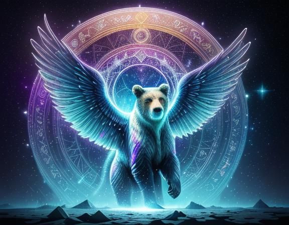 Cosmic Bear Illuminated by Starlight