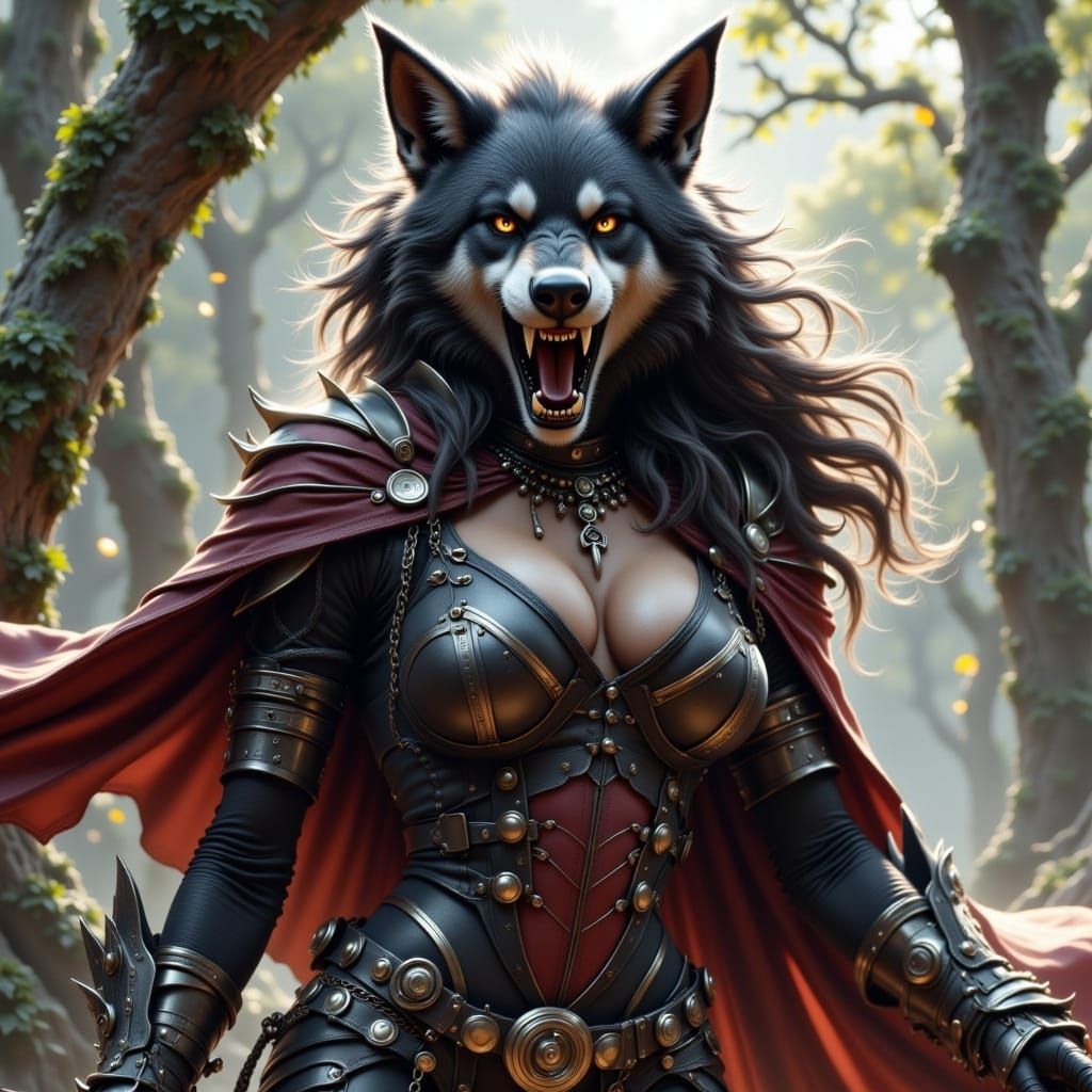 Fierce Warrior Empowered by Her Wild Side