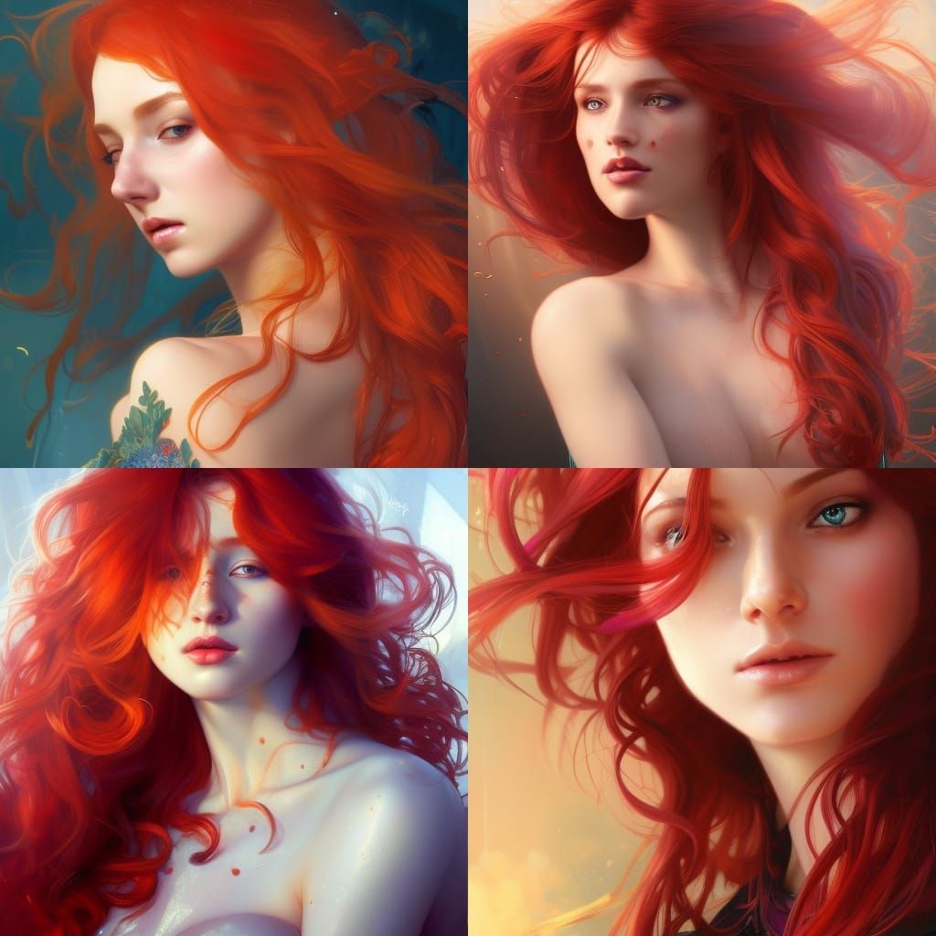Fantasy Woman Portrait in Hyperdetailed Digital Art
