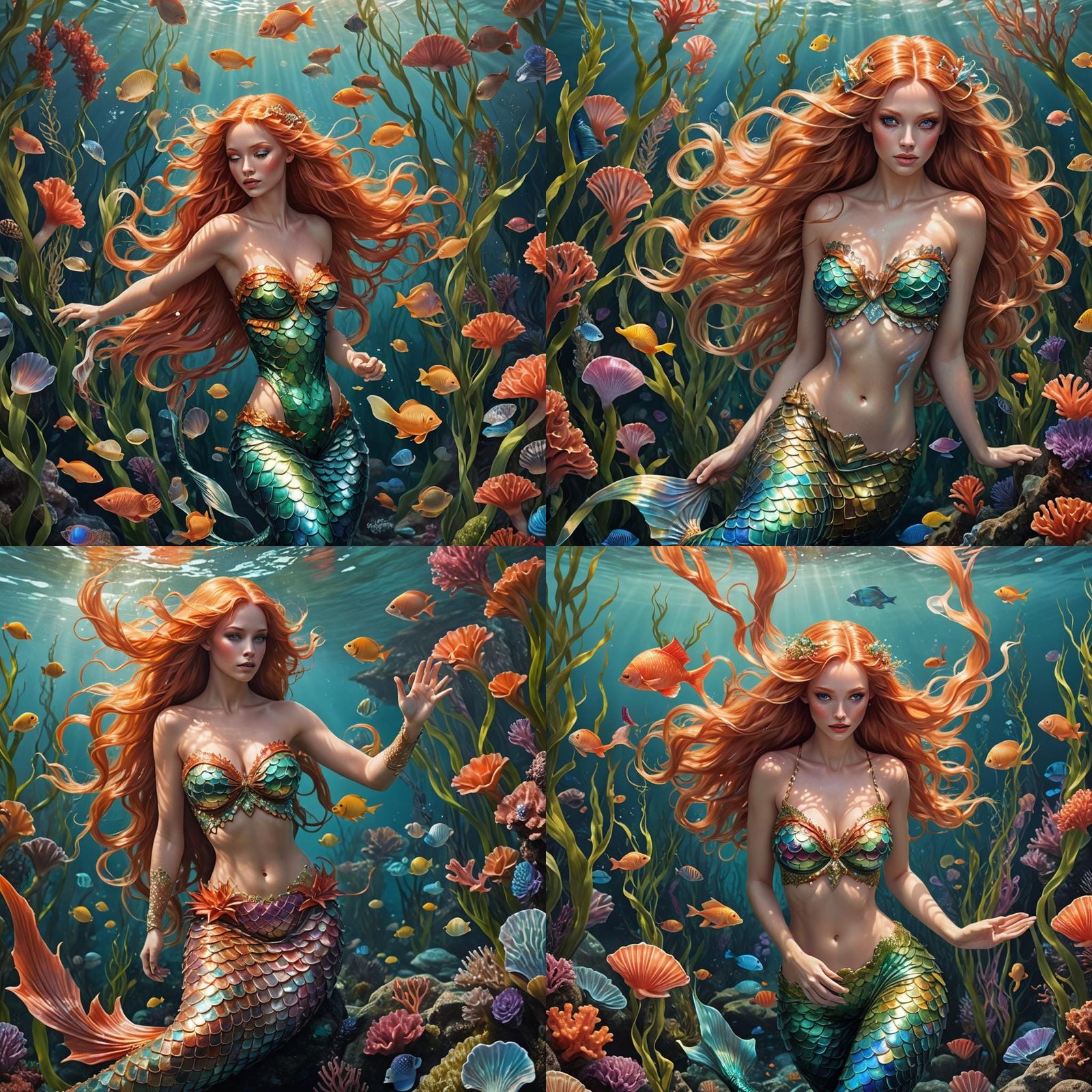 Ethereal Mermaid Rising: Fantasy Concept Art