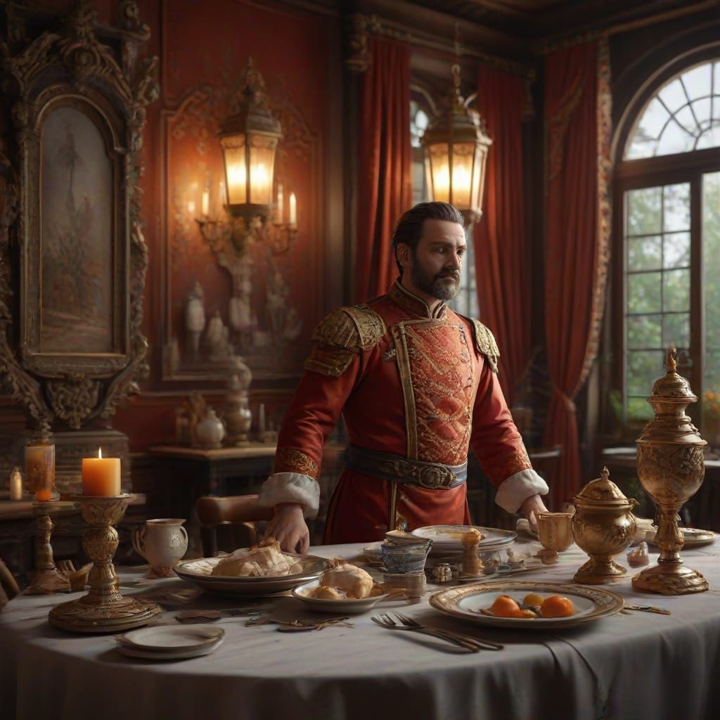 un grand chef cuisinier italien dans son restaurant