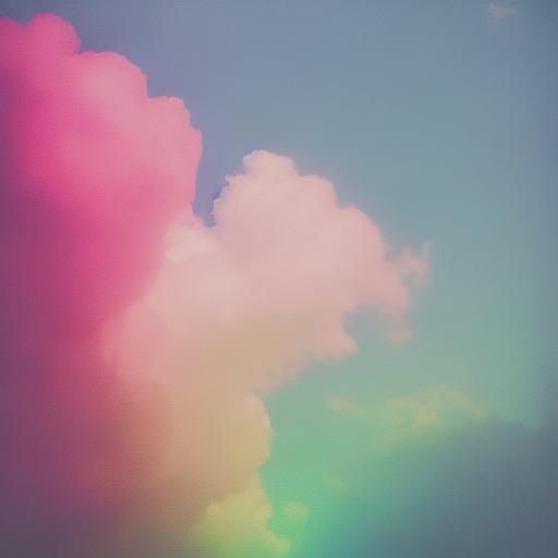 Angelic Figure in Clouds: Pastel Watercolor Style