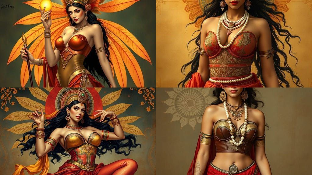 Feng Po Po Reimagined as Indian Deity