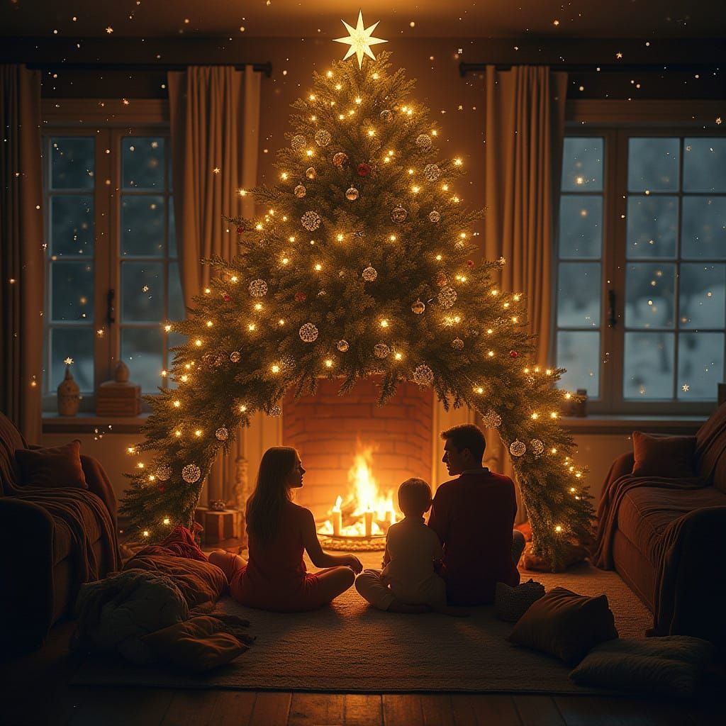 Warm Winter Family Moments in Golden Light