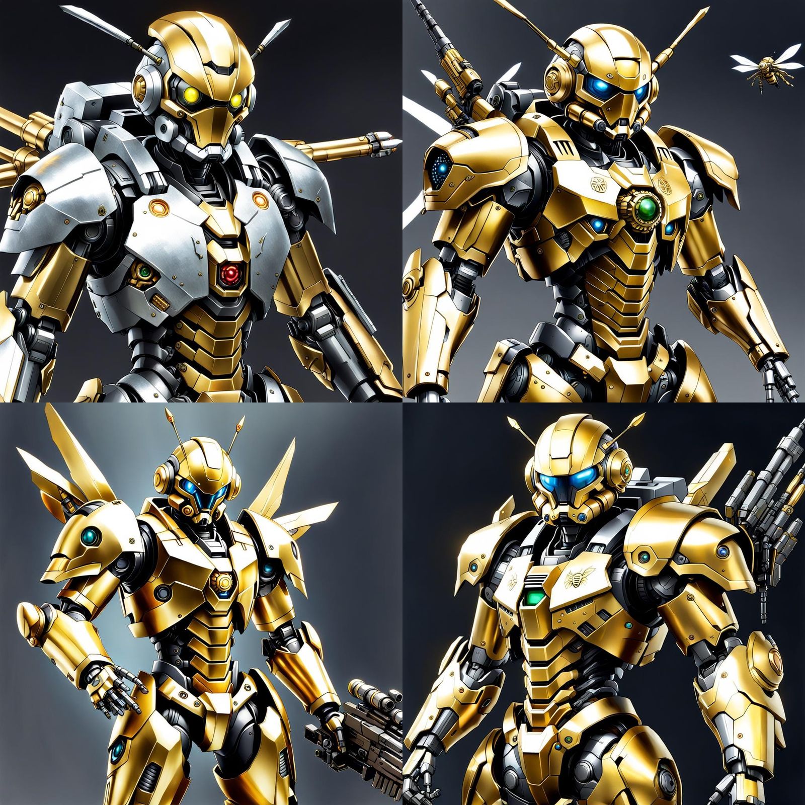 Insectoid Robotic Trooper with Missile Launchers