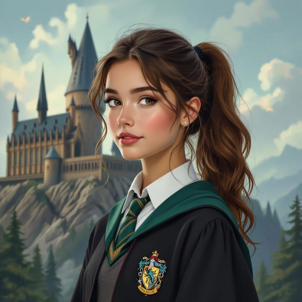 Ravenclaw Student at Hogwarts, Whimsical Art
