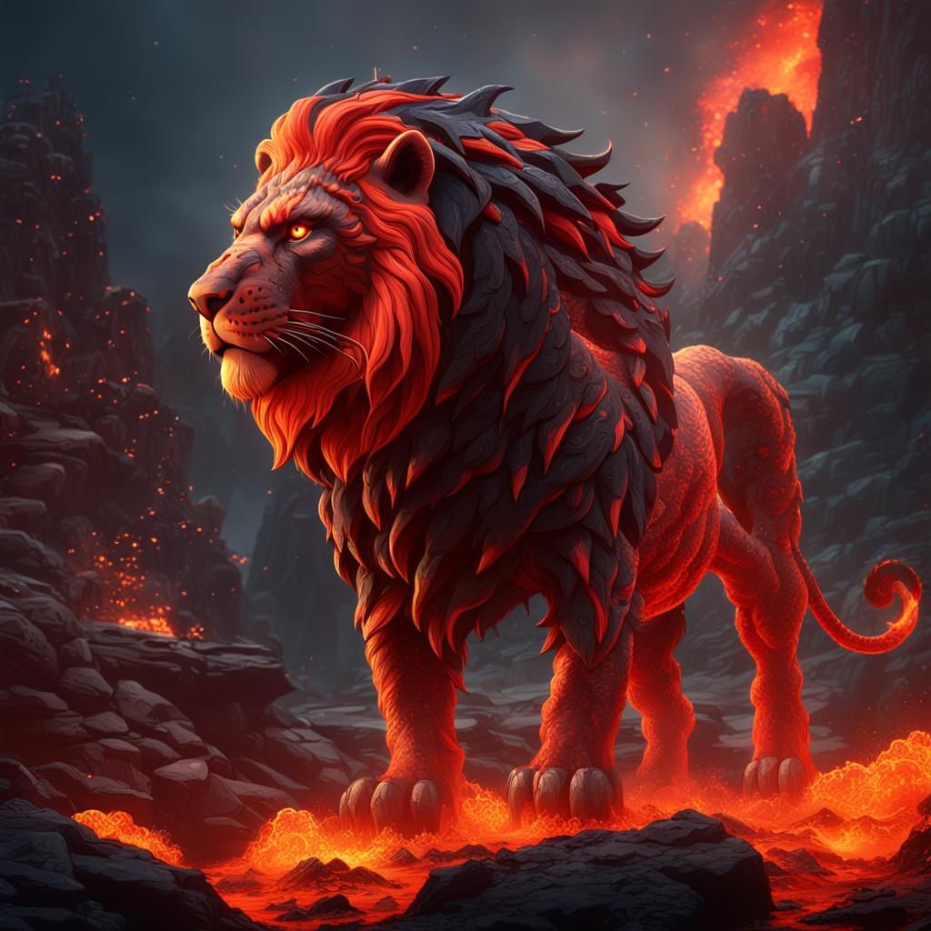 Lava Lion: Detailed Matte Painting in Unreal Engine