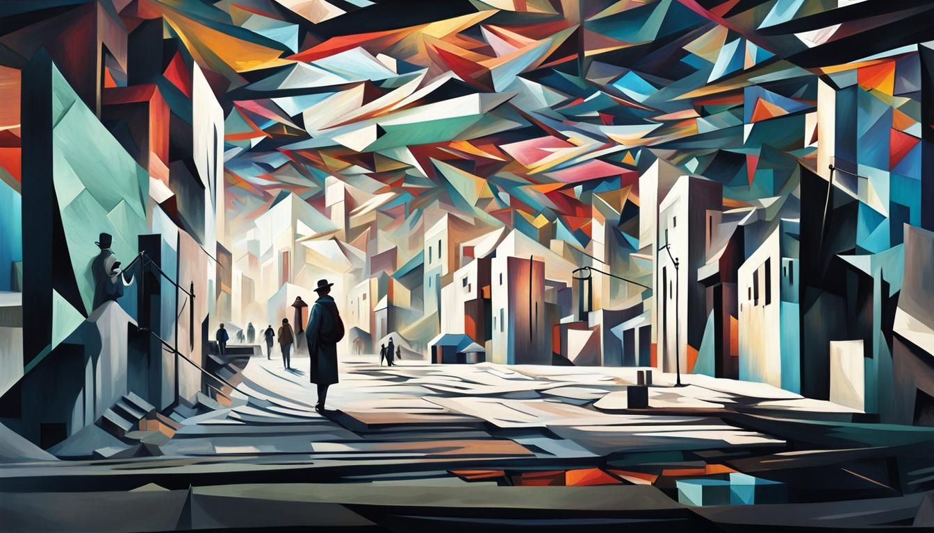 Abstract Cubism Graffiti Art in Digital Matte Painting