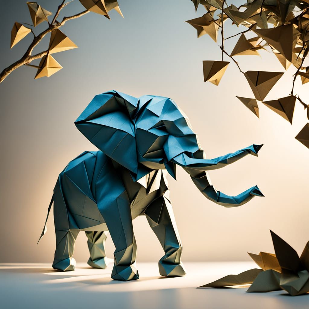 Origami Animals in Forest: 3D Animation