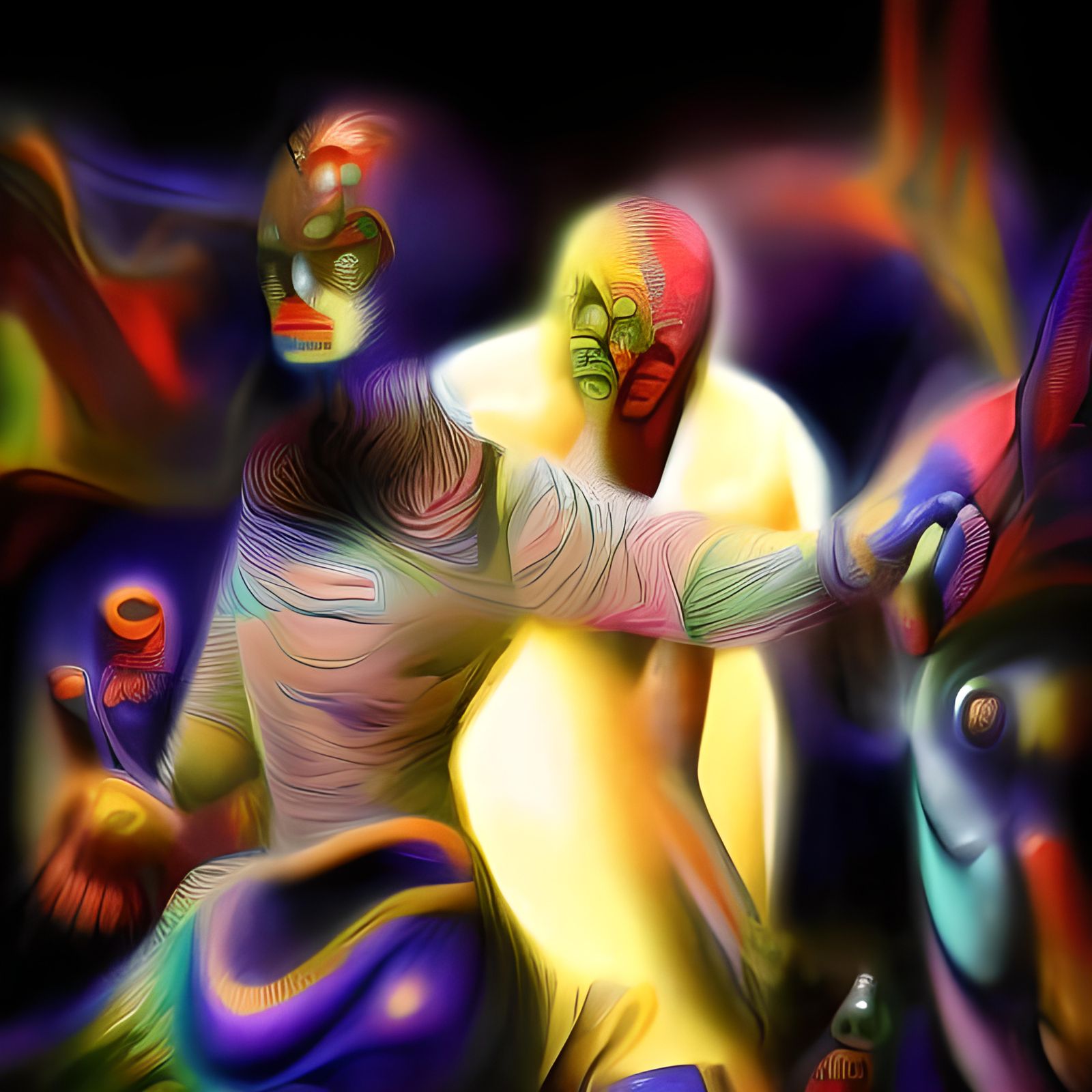 Passionate Orchestra Conductor in Psychedelic Digital Art