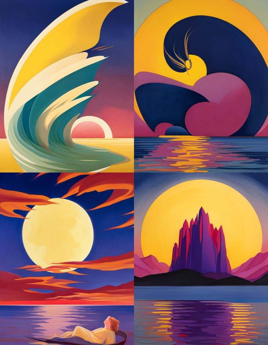 Abstract Spiritualism: An Agnes Pelton-Inspired Painting