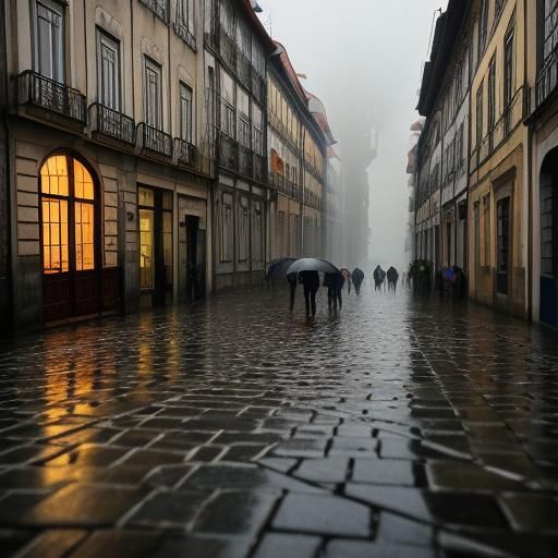 Rainy Day in Porto: Wet Cityscape Photography