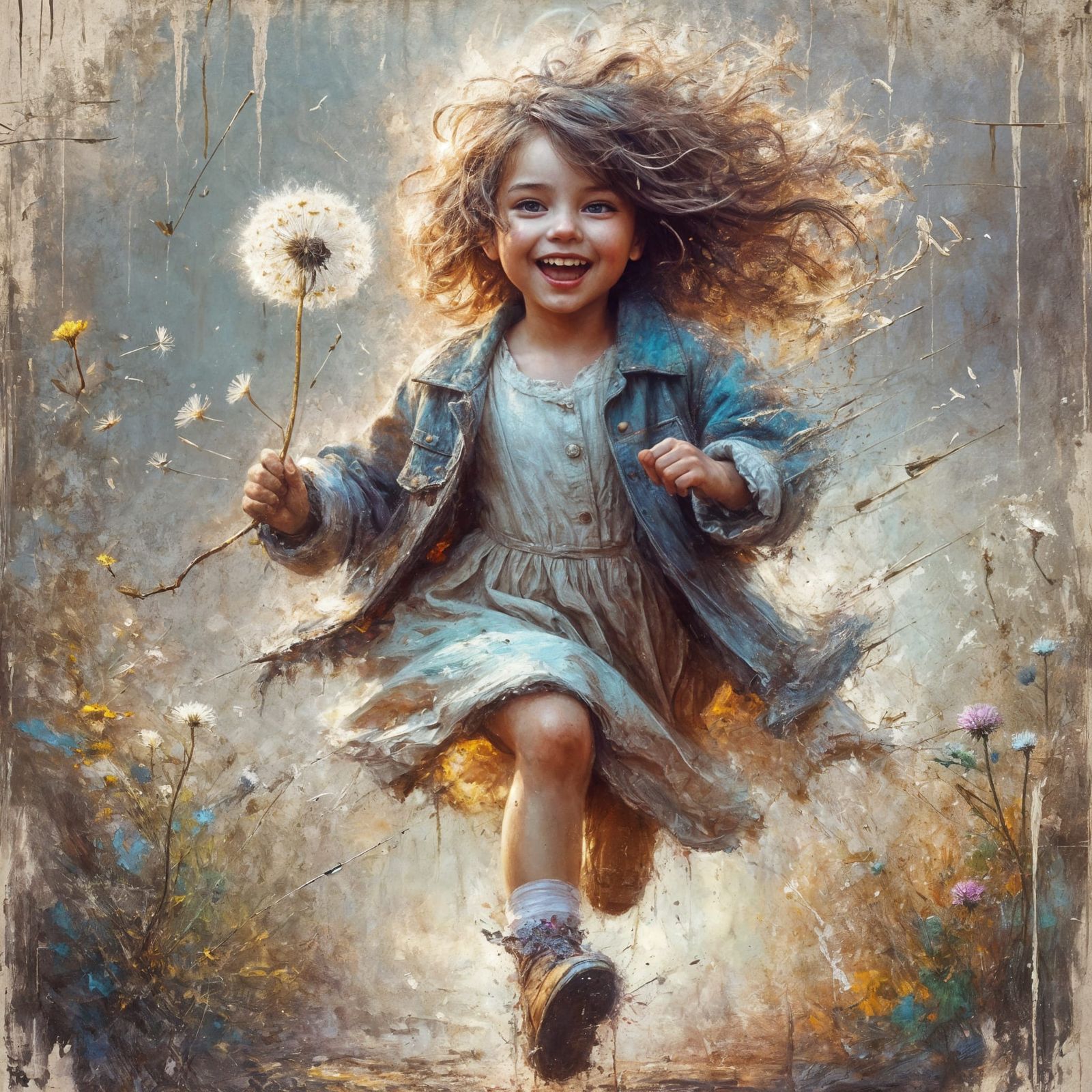 Carefree childlike happiness