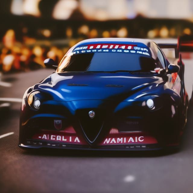Alfa Romeo Racing Car in Festival Atmosphere